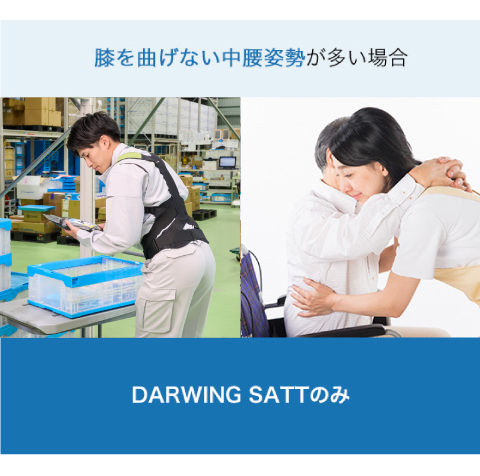 中腰姿勢の負担を軽減する、柔軟・軽量なサポートギア DARWING SATT
