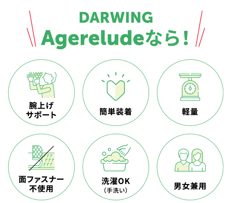 DARWING Agerelude | 製品詳細 | ダイヤ工業株式会社 サポーター